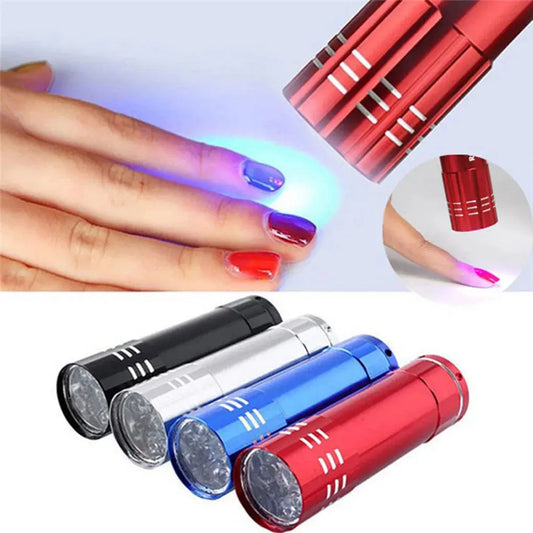 XFZM Mini UV Light for Gel Nails: Portable Handheld Nail Lamp with 9 LED Lights – Fast Drying Manicure Tool - Payolie