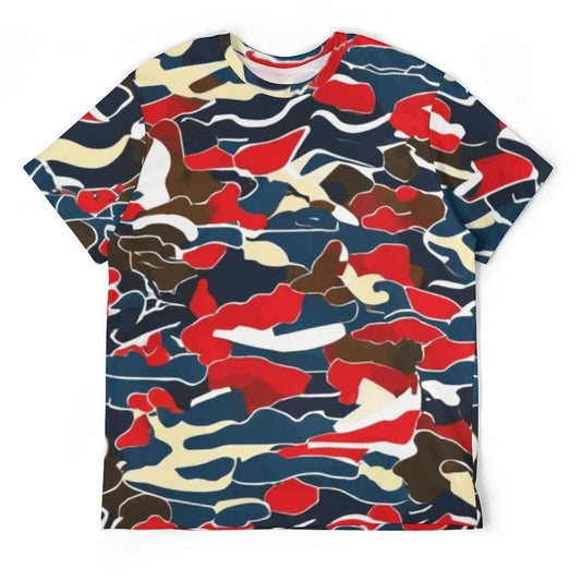 Payolie Abstract Camo Short Sleeve Shirt for Women - Payolie