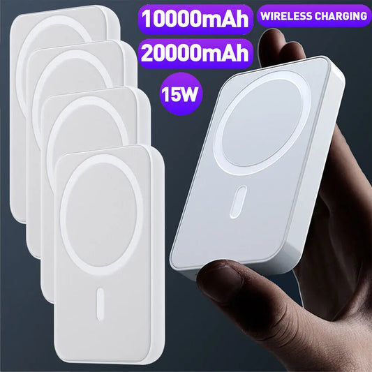 Baseus 20000mAh Magnetic Battery Pack: Wireless Charger for iPhone 15/14/13/12 Series and AirPods 3/2/Pro - Payolie