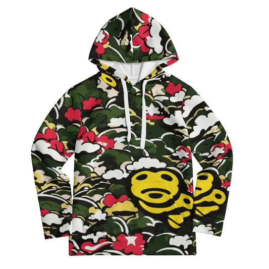 Payolie 160gsm Floral Bear Lightweight Pullover Hoodie - Payolie