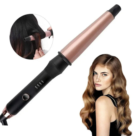 Professional Taper Curling Iron Hair Curlers Ceramic Taper Curler Cone Wand Rollers Curly Hair Care Styling Tools - Payolie